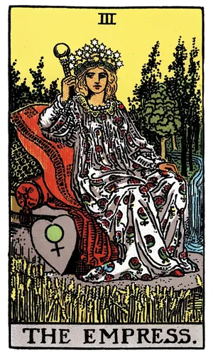 The Empress tarot card from the 1909 Rider–Waite–Smith deck